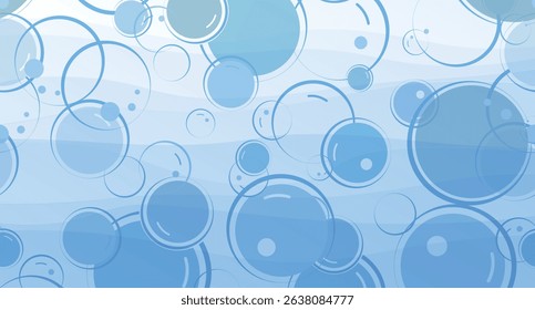 cute background with flying soap bubbles