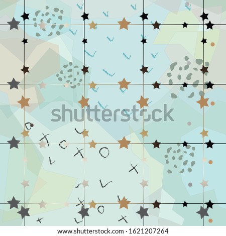 Cute Background with golden stripes on subtle blue background. Vector Illustration
