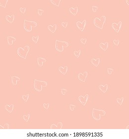 Trato de fondo con corazones. El fondo es impecable. Dibujado a mano. Día de San Valentín