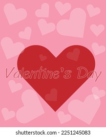 Cute background with hearts for Valentine's day. Concept for greeting card or banner.