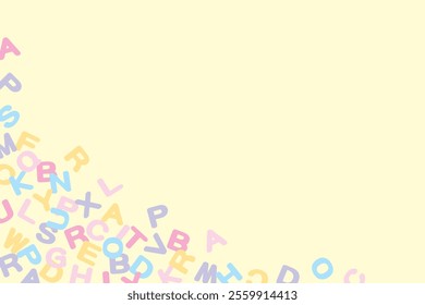 Cute background illustration of alphabet, English background illustration