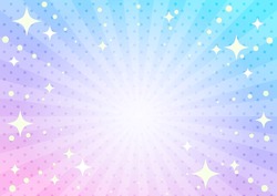 Cute Background Illustration Of Concentrated Lines With Twinkling Stars (candy Colors)