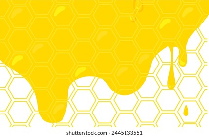 Cute background illustration material with honeycomb pattern