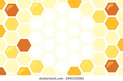 Cute background illustration material with honeycomb pattern