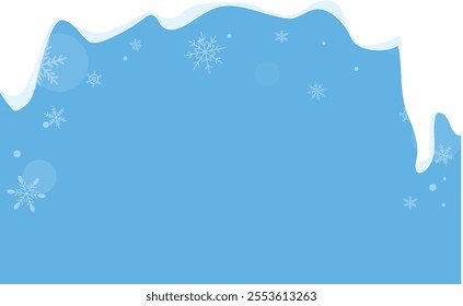 Cute background illustration material of winter forest