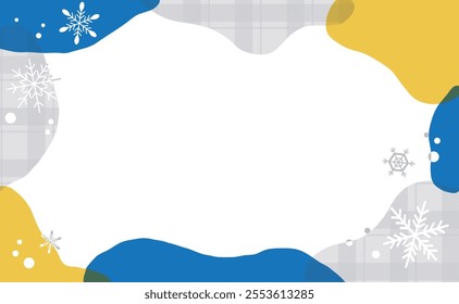 Cute background illustration material of winter forest