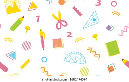 Cute background illustration of stationery