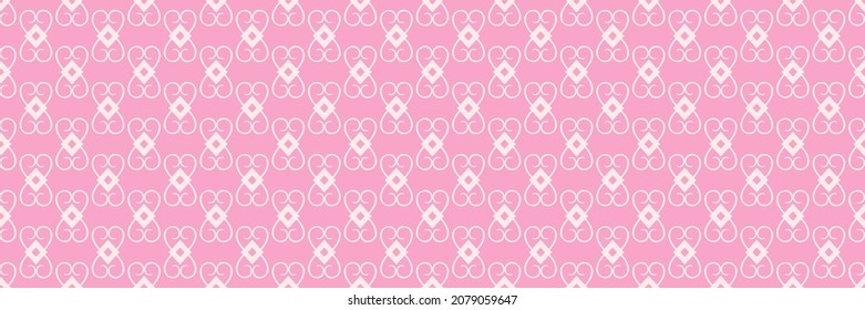 Cute background images with beautiful decorative ornament on pink background for your design projects, seamless patterns, wallpaper textures with flat design. Vector illustration