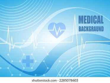 Cute background with light wave for medicine