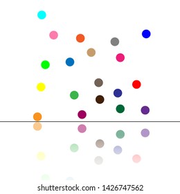 Cute background with lollipop candies, blobs or balls of paint. Vector EPS 10