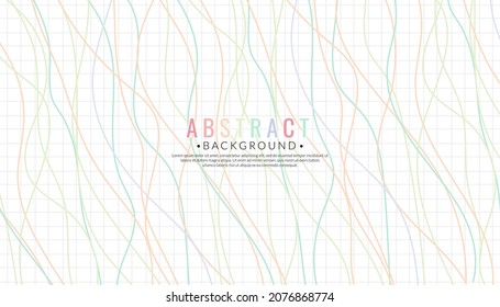 Cute background with pastel lines pattern. Abstract striped template. Vector illustration.