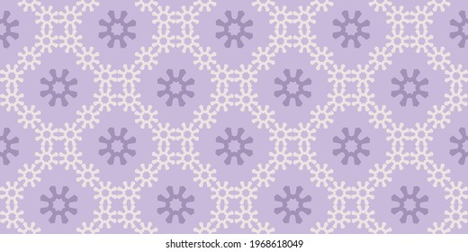 Cute background pattern with floral ornament on purple background, wallpaper. Seamless pattern, texture. Vector image 