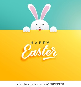 cute background of rabbit for happy easter