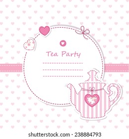 Cute background with teapot