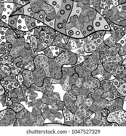 Cute background. Vector illustration. Seamless pattern Nice fabric pattern. Doodles pattern. It can be used on wallpaper, wrapping boxes, mug prints, baby apparels etc. Gray, black and white on colors