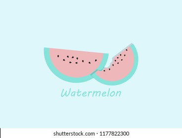 Cute background of watermelon,fruit,vector illustrations