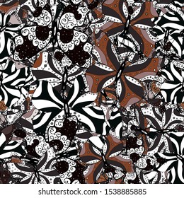 Cute background for wrappers and wallpaper, design of fabric, paper. Pictures in white, black and gray colors. Seamless. Beautiful butterfly vector pattern illustration design.