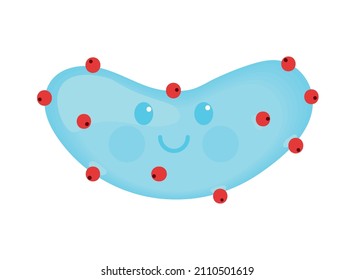 icono de criatura bacteria linda