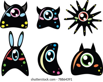cute bacteria monsters