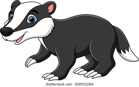 Cute Badger cartoon vector illustration