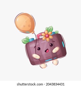 cute bag cartoon illustration design. cute bag art for baby. bag art for background poster and card