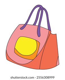 Cute bag cartoon vector illustration