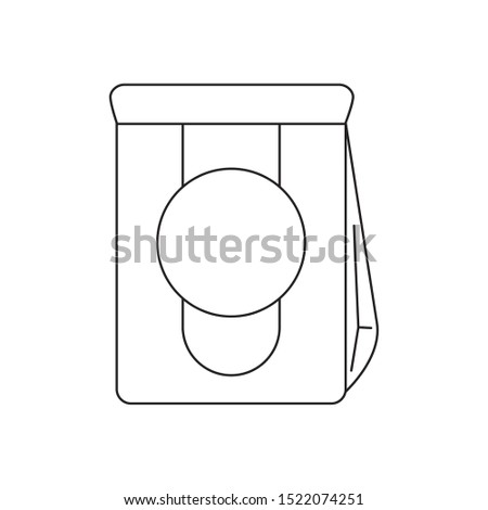 cute bag paper isolated icon vector illustration design