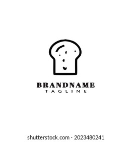 cute bagel logo icon cartoon design template modern vector illustration