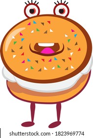 Logotipo Cuta Bagel Vector De Ilustración Niza Para Tienda De Panadería