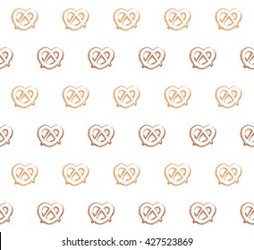 Cute bakery design on white background pattern seamless backdrop wallpaper. Vector image