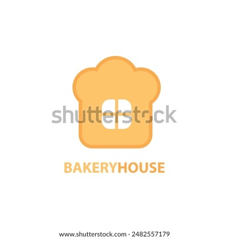 Cute Bakery Logo Template for Bakers, Bakeries, Bread Cafes and Dessert Shops 