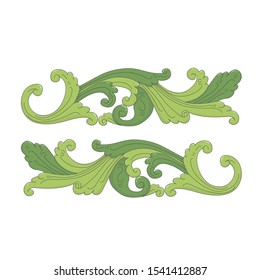 Cute balinese ornament border vector