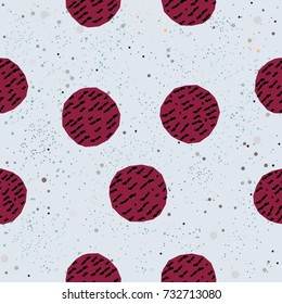 Cute Ball Background. Seamless Pattern with balls. Vector Illustration.