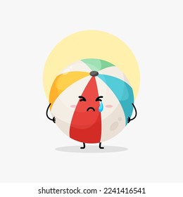 cute ball character crying illustration