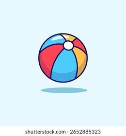 Cute ball summer Cartoon vector Icon illustration