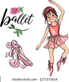 Cute ballerina girl.