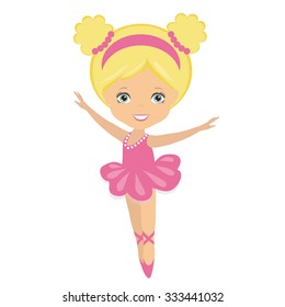 Cute ballerina vector illustration