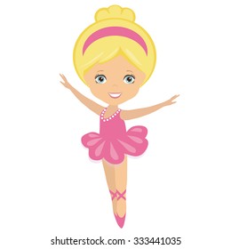 Cute ballerina vector illustration