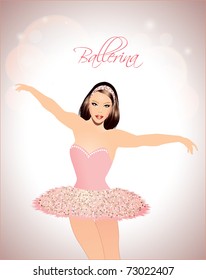 Cute ballerina-Vector illustration