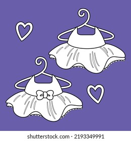 Cute Ballet Dress Digital Stamp