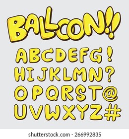 Cute Balloon Alphabet A-z Font Set For Kid Looks