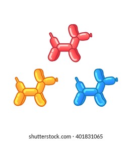 Cute Balloon Animals. Vector. Label, sticker.