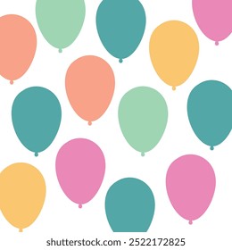 cute balloon background with illustration