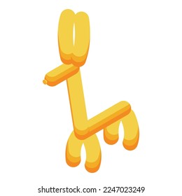 Cute balloon dog icon isometric vector. Toy animal. Magic air