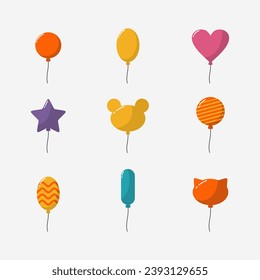 Cute balloon icon vector illustration