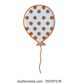 cute balloon with points design to decoration