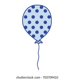 cute balloon with points design to decoration