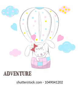 cute balloon rabbit