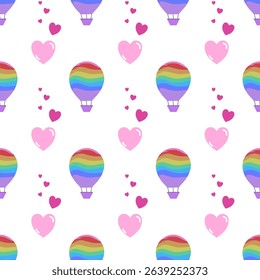 cute balloon seamless pattern for gift box wrapping or fabric design