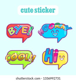 cute balloon talk sticker